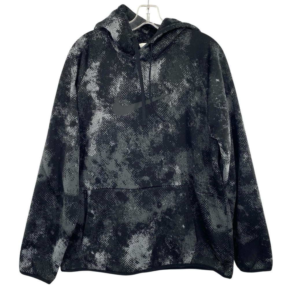 Nike Men's Therma-FIT Camo Print Pullover Hoodie Black Large